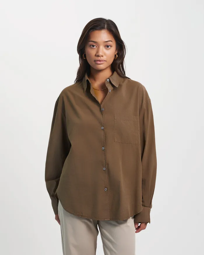Shirts Colorfulstandard Women Organic Oversized Shirt 8211 Ivory White
