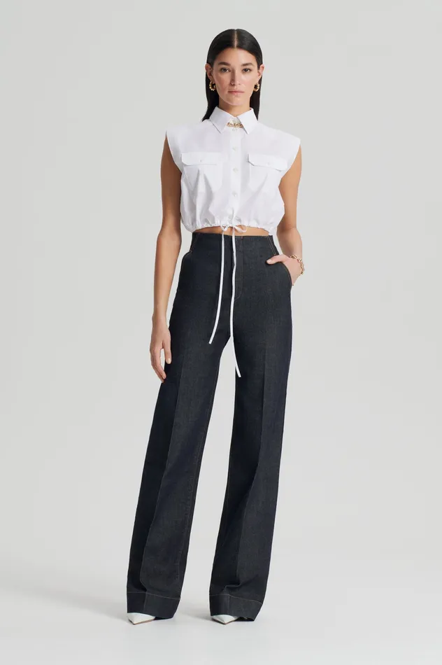 Shirts PARACHUTE CROP SHIRT WHITE Scanlan Theodore Women