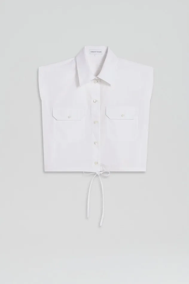 Shirts PARACHUTE CROP SHIRT WHITE Scanlan Theodore Women Shirts PARACHUTE CROP SHIRT WHITE Scanlan Theodore Women