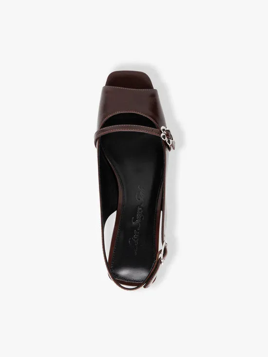 Shoes Lisa Says Gah Women Mackie Peep Toe Chocolate