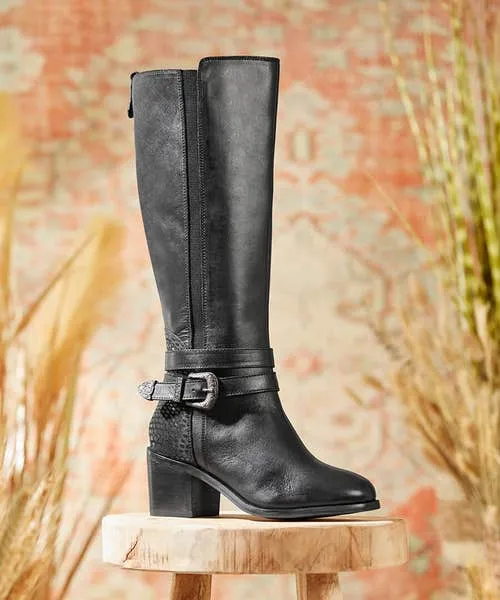 Shoes Sandals and Boots Joebrowns Apparel Gigi Premium Leather Rider Boots Black