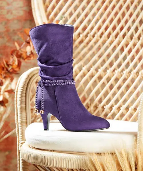 Shoes Sandals and Boots Looking Good Slouchy Boots Deep Purple Joebrowns Apparel