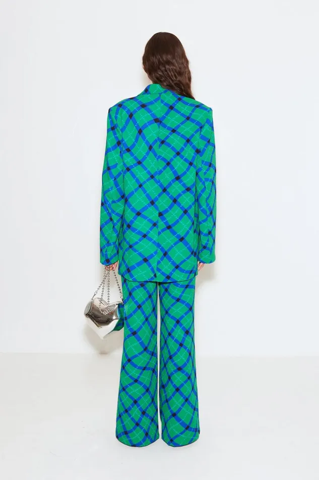 Shop Simon Miller BOTTOMS Bloo Pant Green Plaid