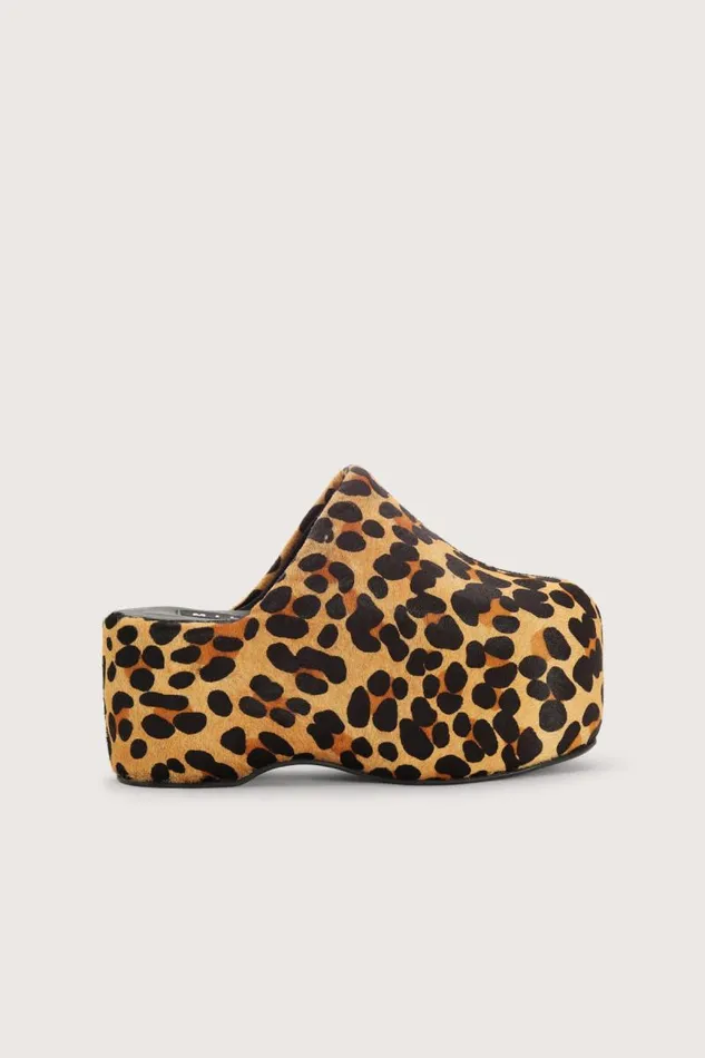 Shop Simon Miller BUBBLE CLOGS Platform Bubble Clog Cheetah Scramble