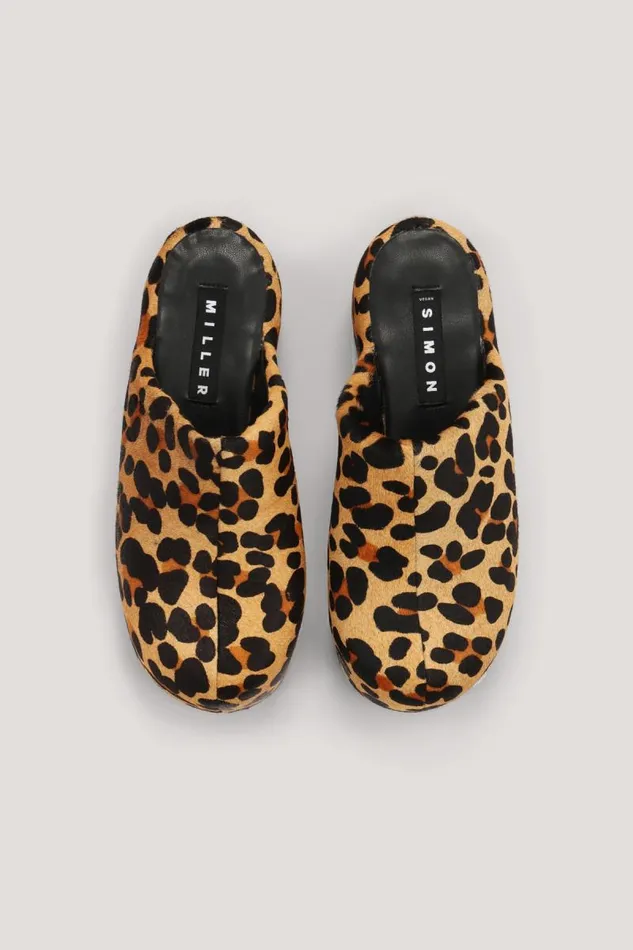Shop Simon Miller BUBBLE CLOGS Platform Bubble Clog Cheetah Scramble