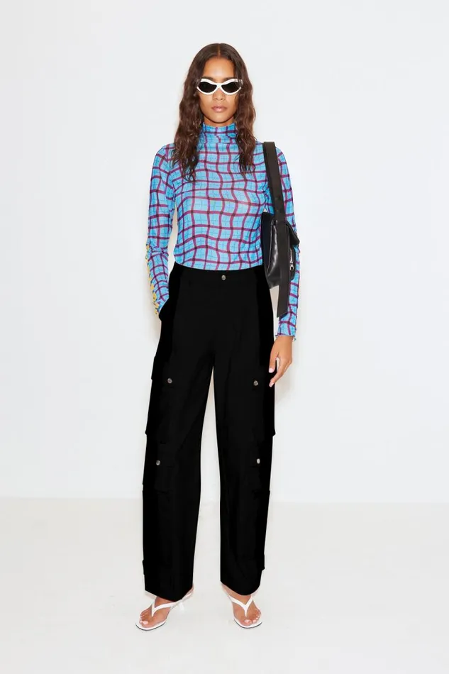 Shop Simon Miller TOPS Combo Wendel Top Blue Yellow Plaid