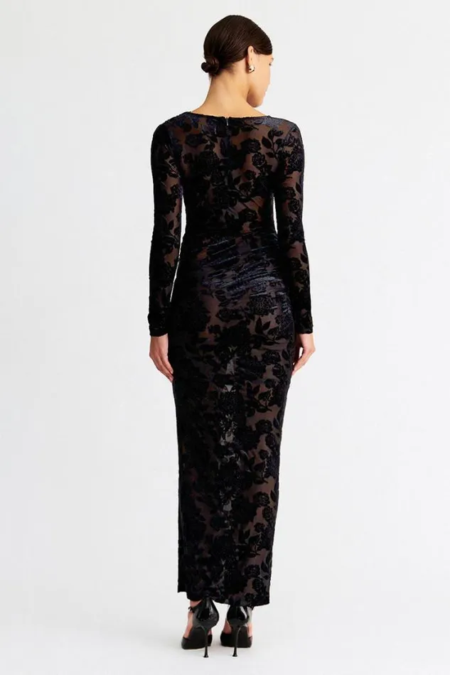 Shop SUBOO Dresses Helena Long Sleeve Rushed Maxi