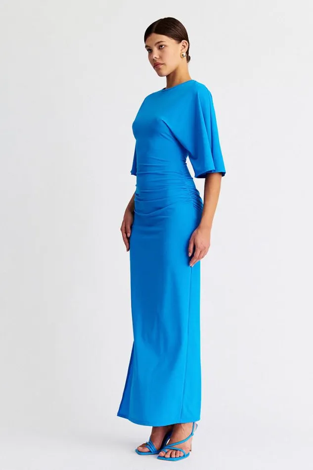 Shop SUBOO Dresses Ivy Cape Sleeve Maxi 8211 Azure