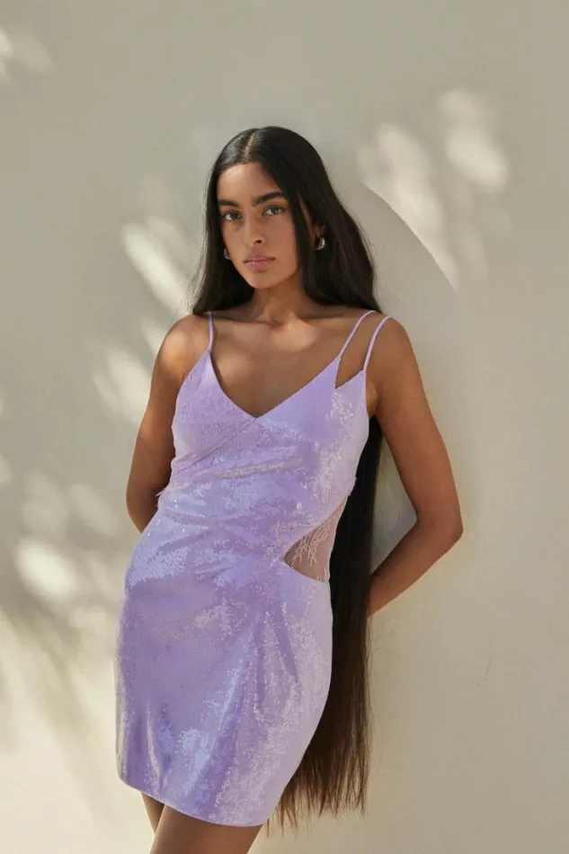 Shop SUBOO Dresses Tari Sequin Strappy Mini Dress