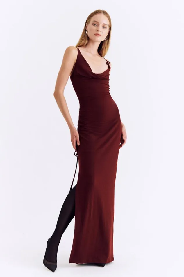 Shop SUBOO Dresses Theta Cowl Neck Maxi Dress