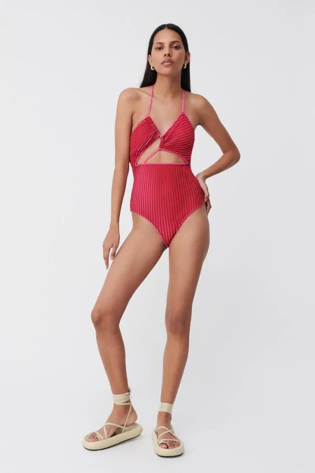 Shop SUBOO Swimwear Frida Deconstructed Strappy One Piece