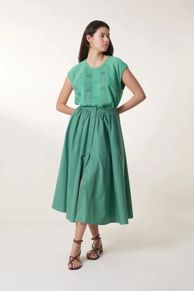 Skirts and Shorts Women Leon and Harper Jeremiah Pl2 Skirt Grass