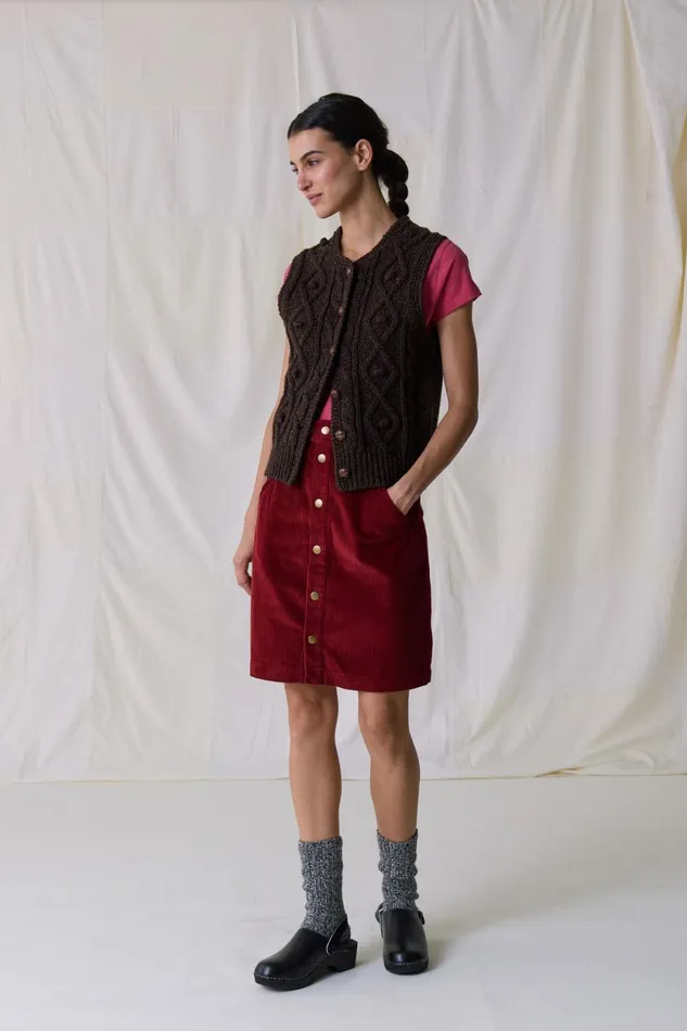 Skirts and Shorts Women Leon and Harper Joris Plain Skirt Carmin