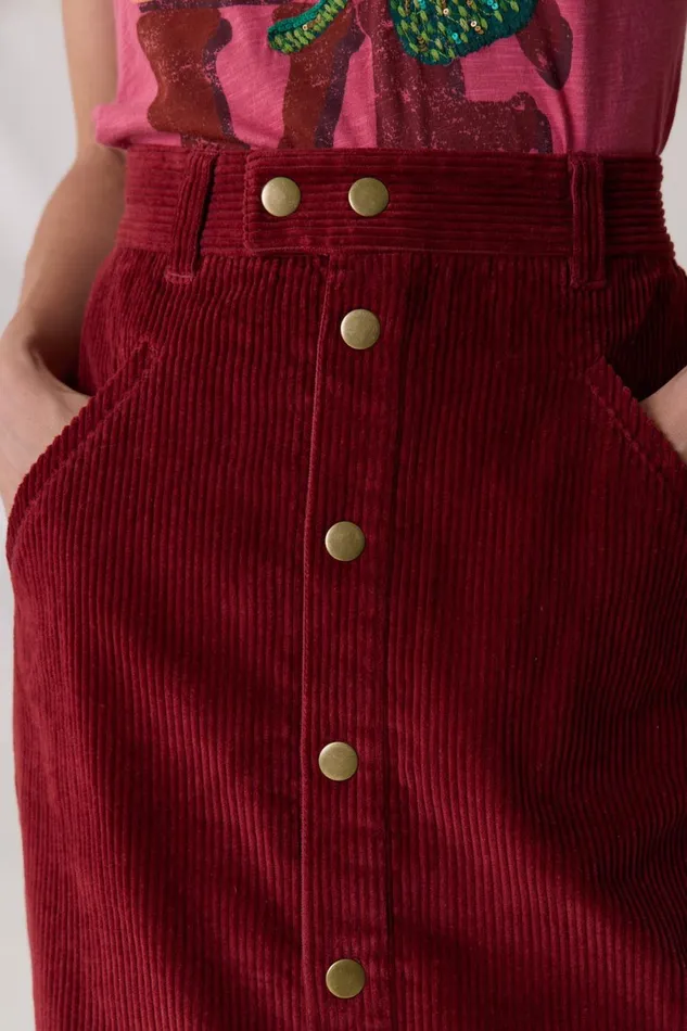 Skirts and Shorts Women Leon and Harper Joris Plain Skirt Carmin