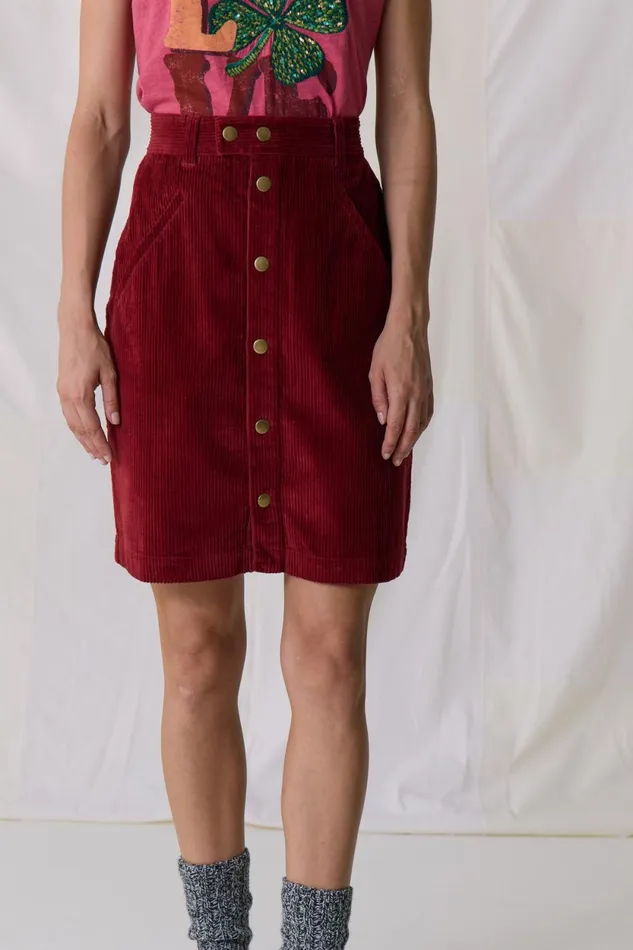 Skirts and Shorts Women Leon and Harper Joris Plain Skirt Carmin