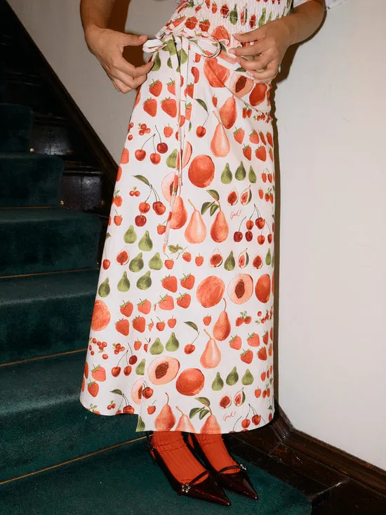 Skirts Lisa Says Gah Women Capri Wrap Skirt Fruit Print