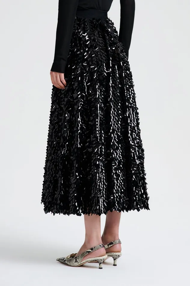 Skirts Scanlan Theodore Women PATENT SEQUIN TULLE SKIRT BLACK Skirts Scanlan Theodore Women PATENT SEQUIN TULLE SKIRT BLACK