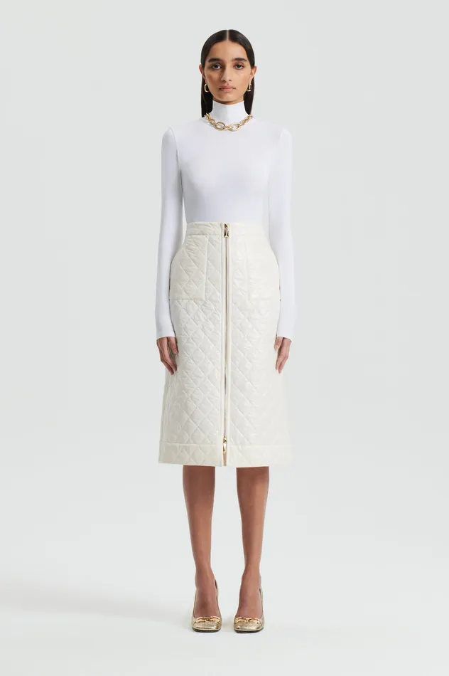Skirts Scanlan Theodore Women QUILTED SKIRT WHITE