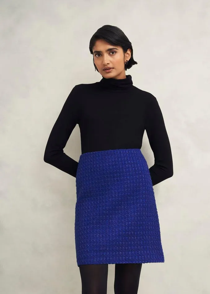 Skirts Women HOBBS Khloe Skirt With Wool Cobalt