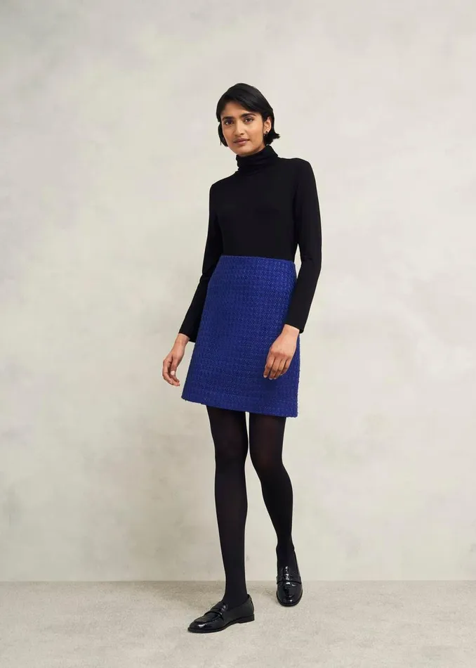 Skirts Women HOBBS Khloe Skirt With Wool Cobalt