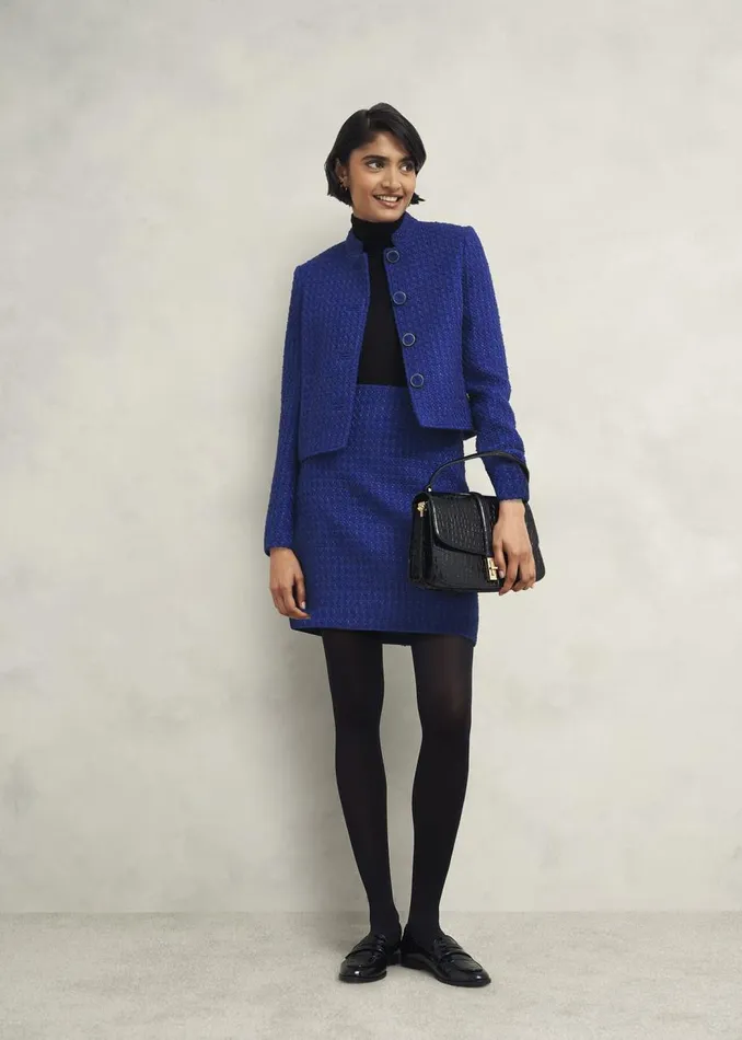 Skirts Women HOBBS Khloe Skirt With Wool Cobalt