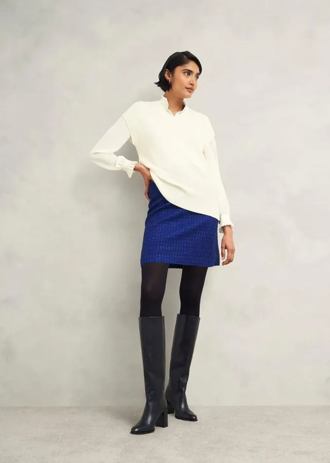 Skirts Women HOBBS Khloe Skirt With Wool Cobalt