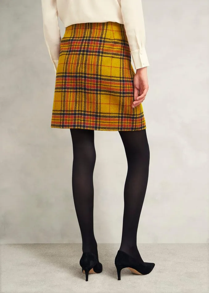 Skirts Women HOBBS Maeve Wool Skirt Ochre Multi