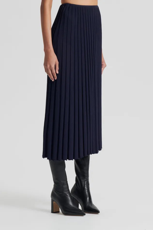 Skirts Women Scanlan Theodore PLEATED RIB SKIRT 16 NAVY Skirts Women Scanlan Theodore PLEATED RIB SKIRT 16 NAVY