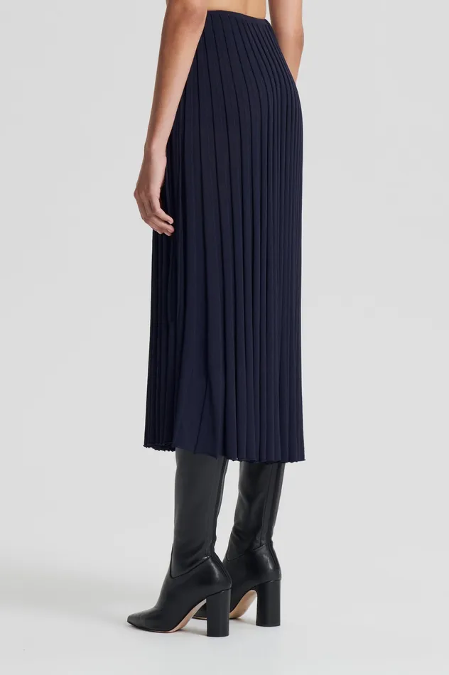 Skirts Women Scanlan Theodore PLEATED RIB SKIRT 16 NAVY Skirts Women Scanlan Theodore PLEATED RIB SKIRT 16 NAVY