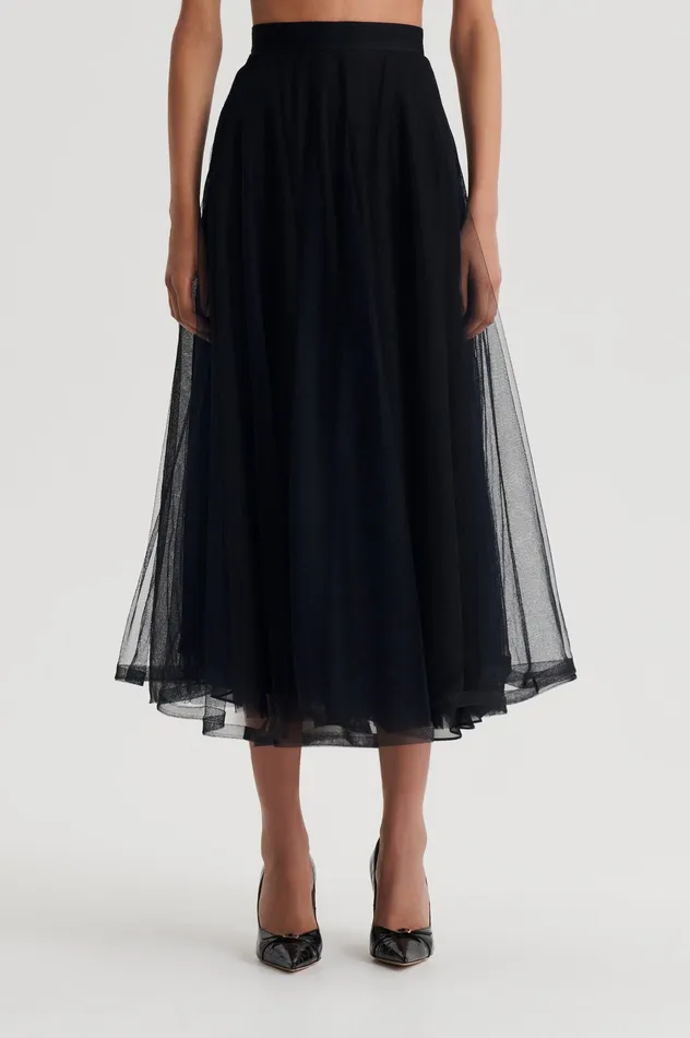 Skirts Women Scanlan Theodore TULLE SKIRT BLACK Skirts Women Scanlan Theodore TULLE SKIRT BLACK