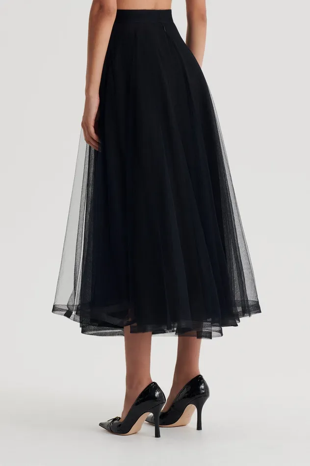 Skirts Women Scanlan Theodore TULLE SKIRT BLACK Skirts Women Scanlan Theodore TULLE SKIRT BLACK