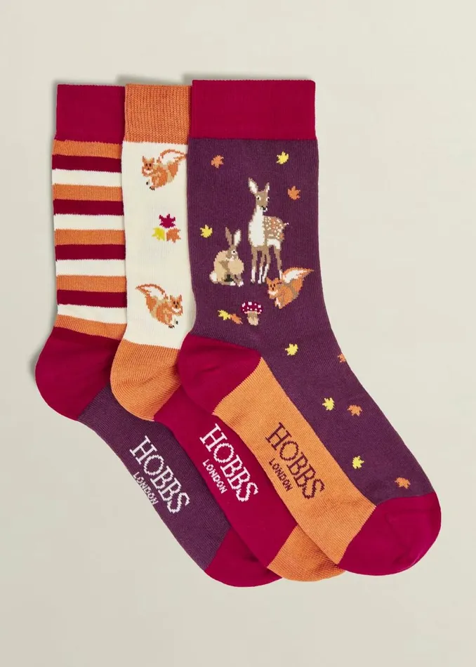 Socks and Tights Women HOBBS Woodland Sock Set Multi