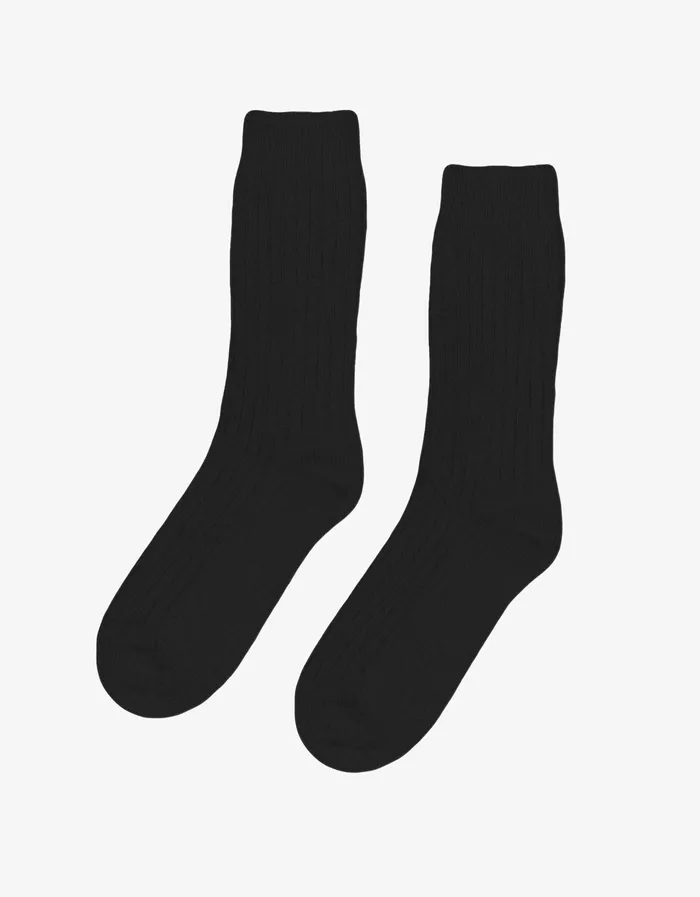 Socks Women Merino Wool Blend Sock 8211 Deep Black Colorfulstandard