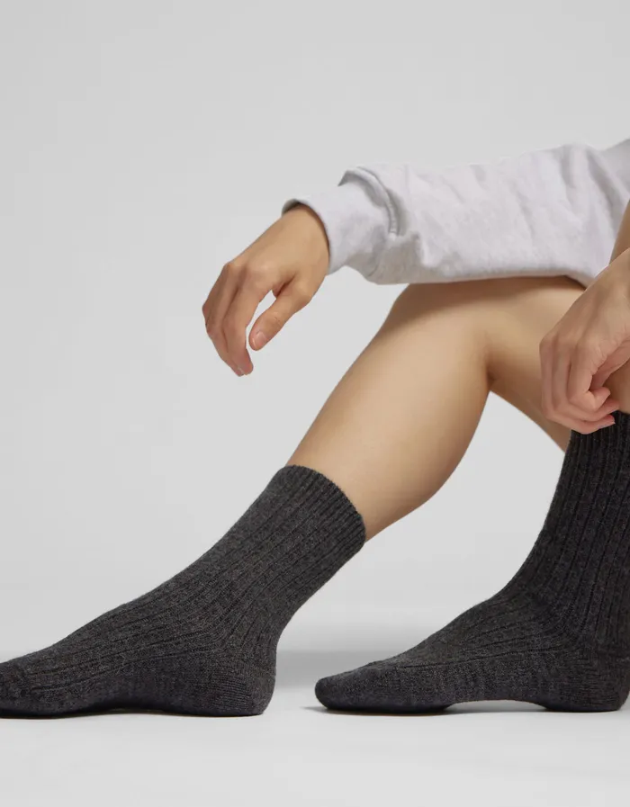 Socks Women Merino Wool Blend Sock 8211 Deep Black Colorfulstandard