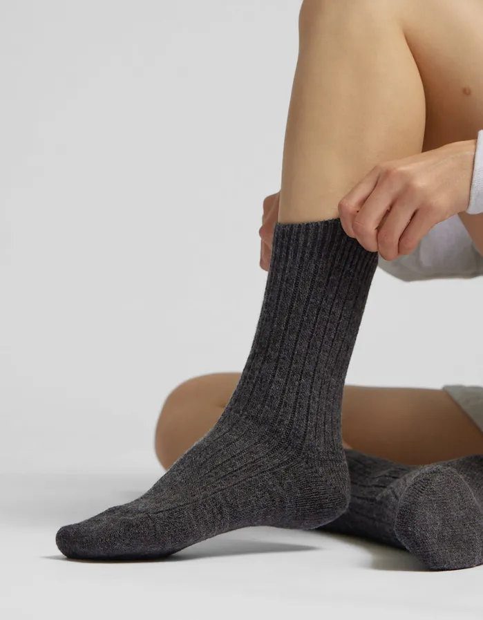 Socks Women Merino Wool Blend Sock 8211 Deep Black Colorfulstandard