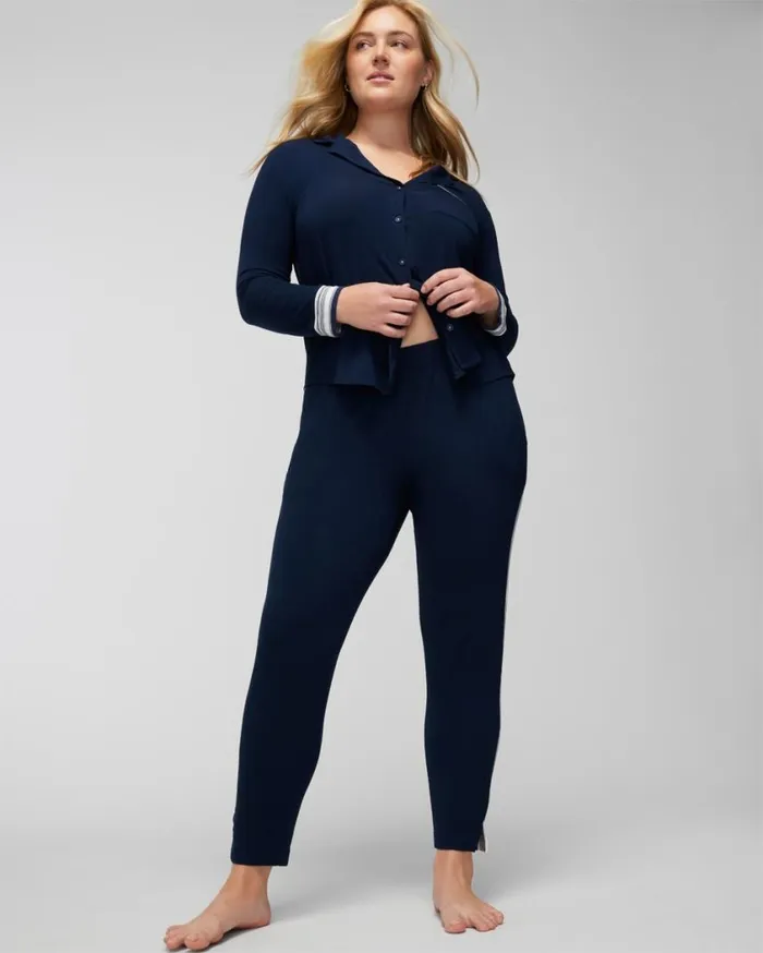 Soma Cool Nights Ankle Pajama Pants Nightfall Navy Women Matching Sets and Separates