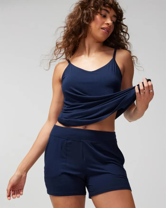 Soma Cool Nights Pajama Shorts Black Women Pajama Bottoms