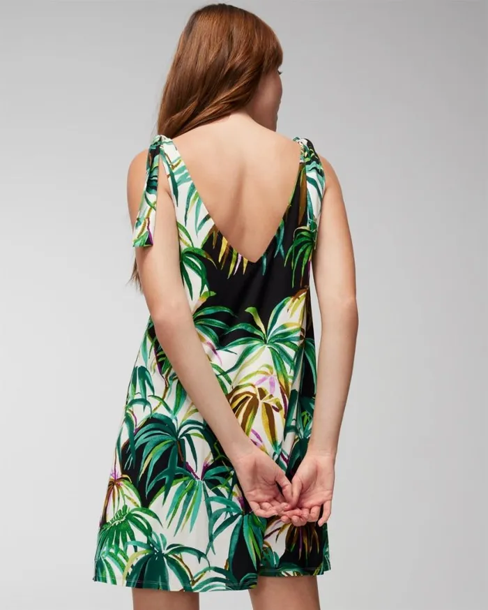 Soma Cool Nights TieShoulder Chemise Bungalow Palms Ivory Women Matching Sets and Separates