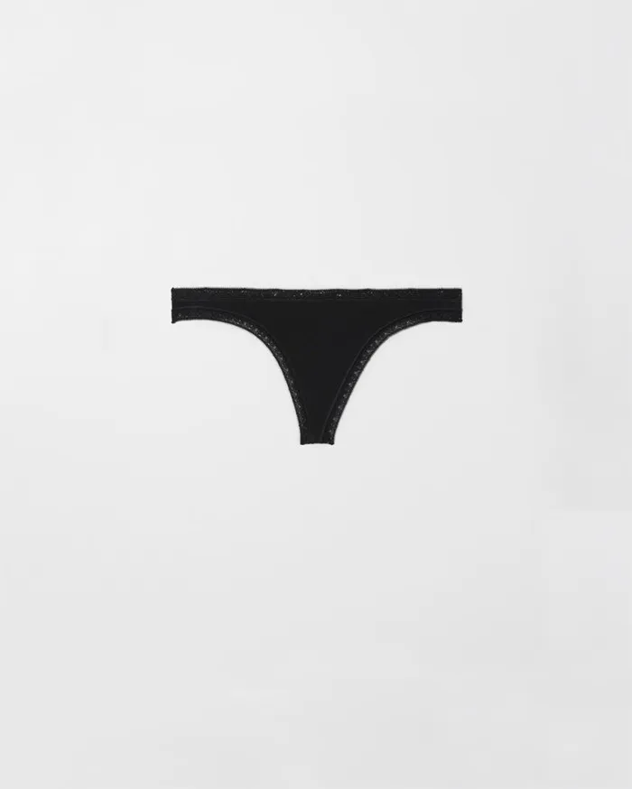 Soma Cotton Modal Thong Heather Graphite Women Panties