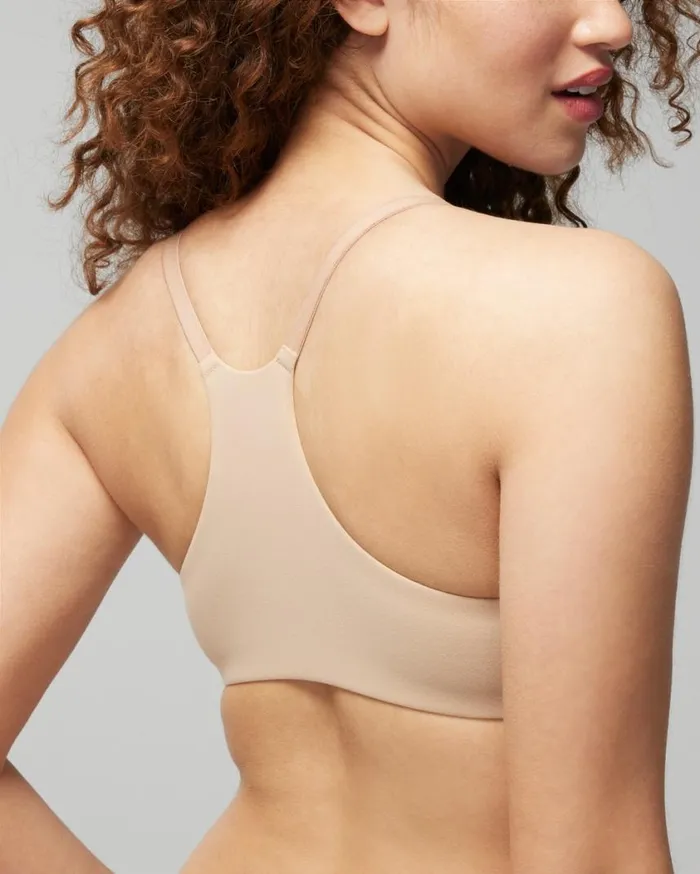 Soma Enbliss FrontClose Racerback Bra Pale Sand Women Bras