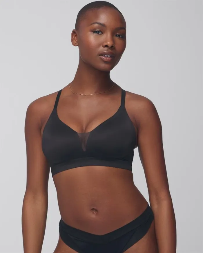Soma Enbliss Luxe Mesh Bralette Warm Amber Women Bras
