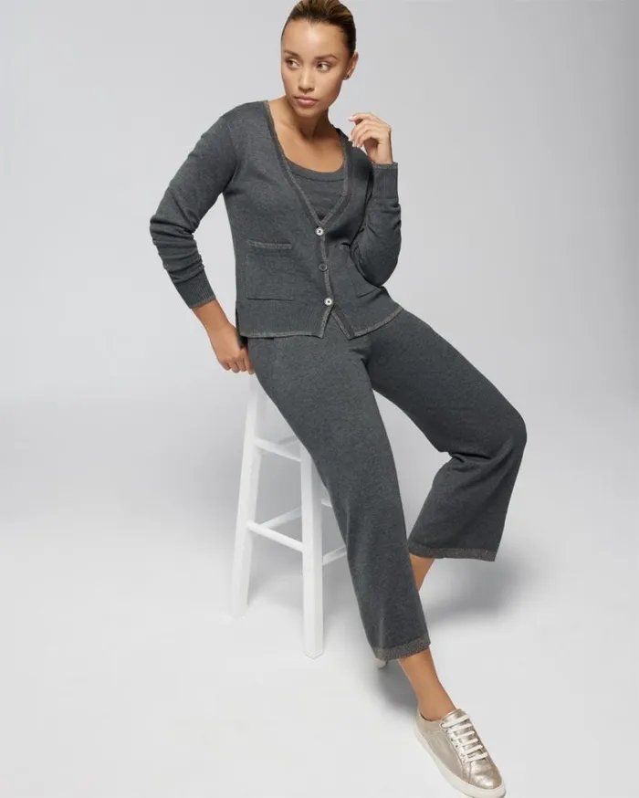 Soma Luxe Soft Cardigan Heather Quartz Women Sweaters and Jackets