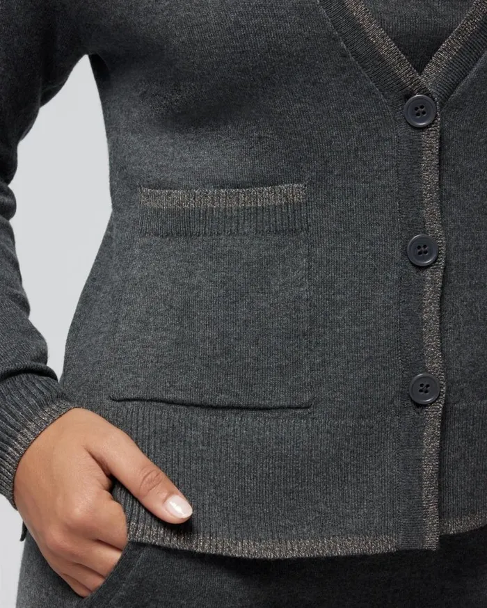 Soma Luxe Soft Cardigan Heather Quartz Women Sweaters and Jackets