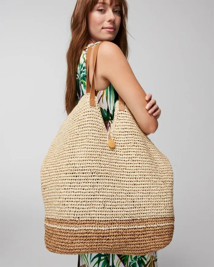 Soma Soma Swim Oversized Beach Bag Brown Women Swim