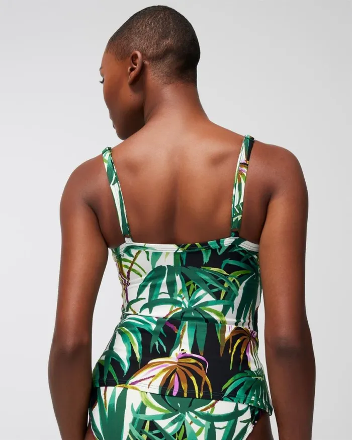 Soma Soma Swim Twist Tankini Bungalow Palms Mini Ivory Women Swim