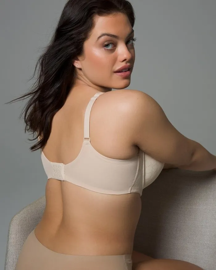 Soma Stunning Support Full Coverage Bra With Geo Lace Pale Sand Women Bras