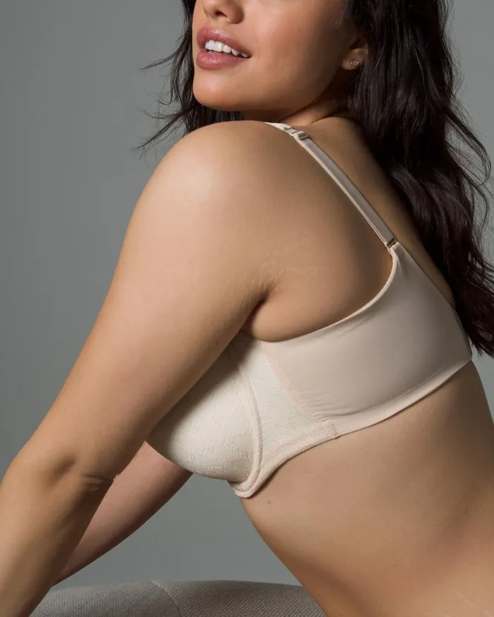 Soma Stunning Support Full Coverage Bra With Geo Lace Pale Sand Women Bras