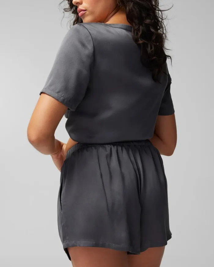 Soma Washable Silk Shorts Galaxy Gray Women Pajama Bottoms