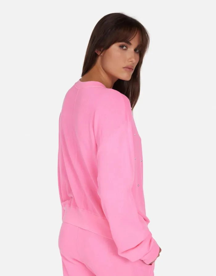 Spalding Diamond Star Neon Pink Women039s Lauren Moshi Long Sleeve