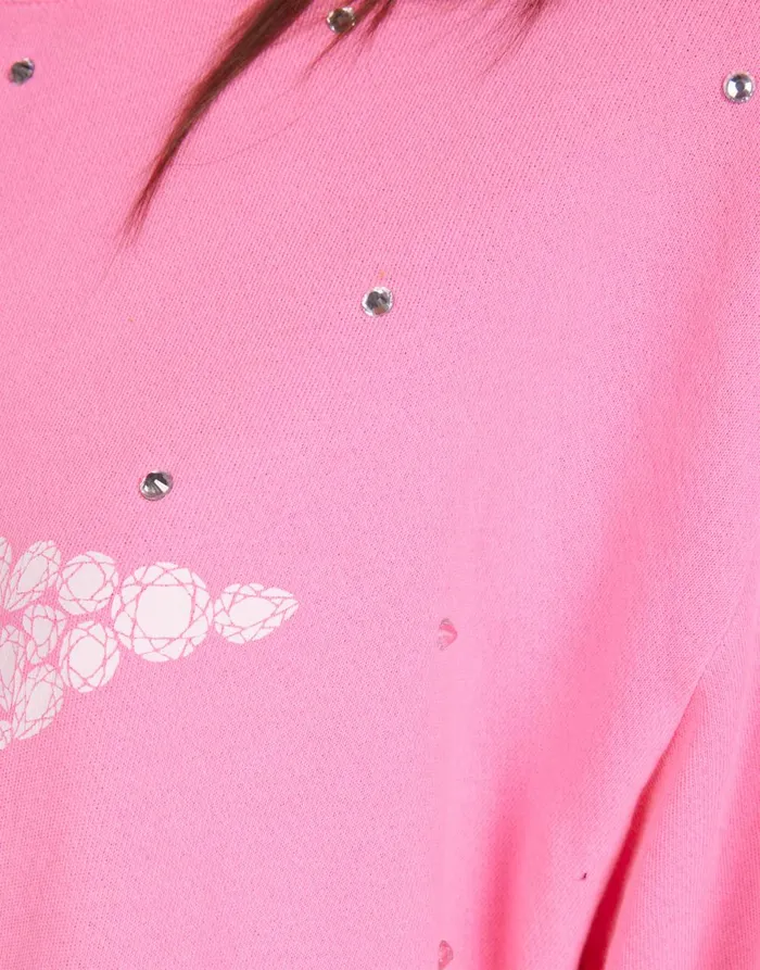 Spalding Diamond Star Neon Pink Women039s Lauren Moshi Long Sleeve